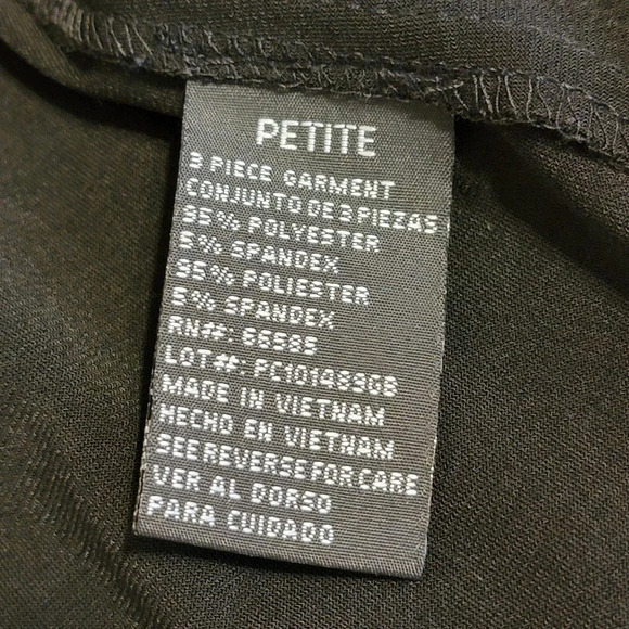 PERCEPTIONS PETITE Women's Embellished Collared Knit Cardigan Black Size 16P - Picture 9 of 14